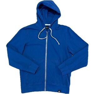 American Giant Men's Medium Blue Full Zip Hoodie Pockets Midweight